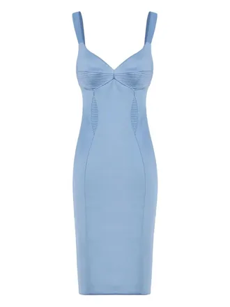 Murmur Haze v-neck dress - Blue