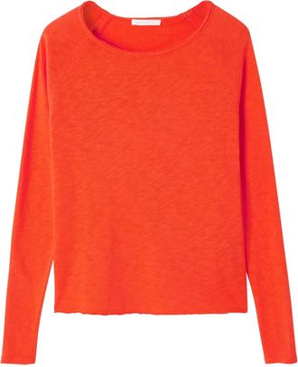 American Vintage T-shirt con scollo a barca - Arancione