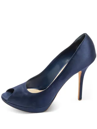 Dior Satijnen pumps met hak - Blauw