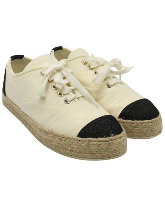 Chanel Womens Canvas Riviera Espadrille Sneaker (Authentic Pre-Loved)