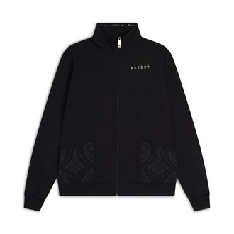 Freddy Felpa zip leggera con collo alto e dettagli floreali