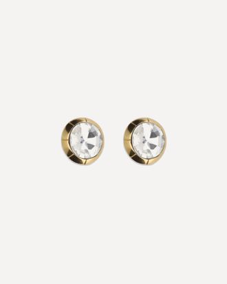 Alessandra Rich Round crystal clip-on Earrings Female UNI