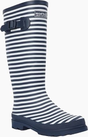 Regatta Womens Regatta Womens/Ladies Fairweather III Contrast Striped Wellington Boots - Navy/Multi - Size: 5