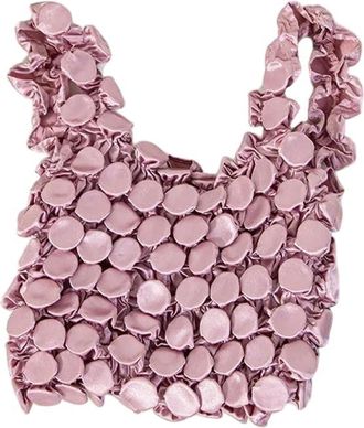 Generic NYSDM Magic Stretch Ruched Bubble Shoulder Bag Telescopic Pineapple Handbag Womens Folding Hedgehog Tote Casual Elegant Purse