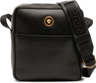 Versace Pre-owned Womens Crossbody Bag Medusa - Black Leather - One Size