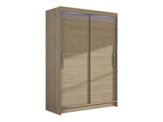 Mirjan24 Mobilier1 - Armario Closico 117, Roble Sonoma, 200x120x58cm, Puertas De Armario: Correderas, N&uacute;mero De Estantes: 0, Led