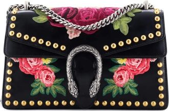 Gucci Dionysus Bag Embroidered Studded Leather Small shoulder bag - Nero