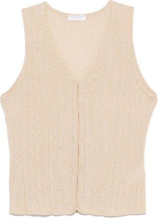 Majestic Filatures Gilet in maglia fine - Toni neutri