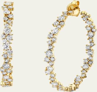 Sydney Evan Diamond Cocktail Hoop Earrings, XL
