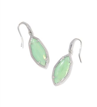 Kendra Scott Womens Ophelia Small Drop Earrings In Silver Mint Iridescent Abalone
