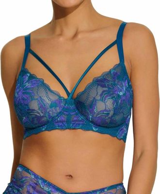 Cosabella Paradiso Strappy Underwire Demi Cup Bra In Mirtillo