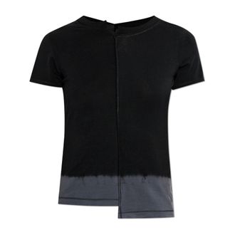 Yohji Yamamoto T-Shirts, female, Black, Size: 2XS Dip Dye Fitted T-Shirt