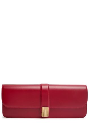 Khaite Blake Leather Clutch - Red - One Size