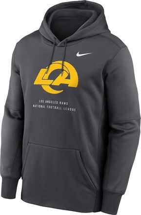 Nike Mens Los Angeles Rams Nike Therma NFL Pullover Hoodie in Grey | NKAQ06F9X-R7Q