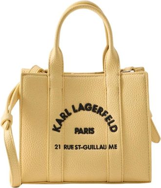 Karl Lagerfeld Petit Cabas Villa La Vigie - Dames - Shoppers - Geel - ONE Size - Tassen