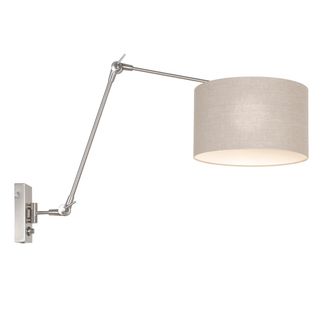 Steinhauer Sienna Prestige Chic Aplique Con Pantalla Acero Cepillado, Gris Lino