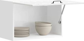 vidaXL Pensile da Cucina Lucca Bianco Lucido in Legno Multistrato - Vidaxl
