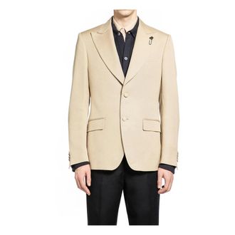 Lardini Formal Blazers, male, Beige, Size: XL Attitude Drop 7 Reg Jacket