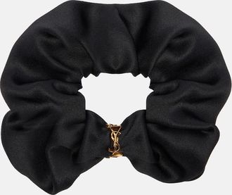 Saint Laurent Cassandre silk satin scrunchie