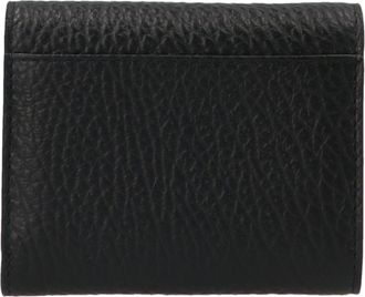 Maison Margiela Hammered Leather with Stitching Wallet - Black