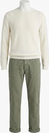 Faherty Sunwashed Crew Neck Sweater In White Shell