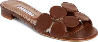 Manolo Blahnik Haribal Slide Sandal in Brown at Nordstrom, Size 10.5Us