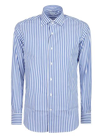 Orian striped cotton shirt - men - Cotton - 44 - Blue
