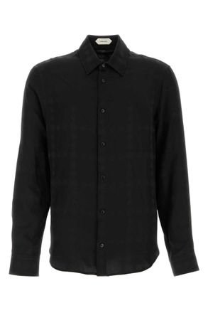 Versace Black Textured Regular Shirt
