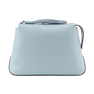 Pinko Handbags, female, Blue, Size: ONE SIZE Leather Beauty Case with Logo