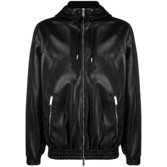 Dsquared2 Mens Contrast Hooded Black Jacket Nylon - Size X-Large