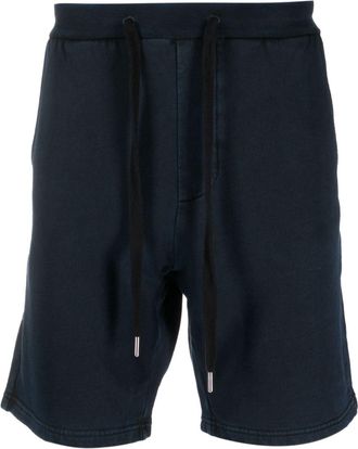 Iceberg logo-patch track shorts - men - Cotton/Polyamide - S - Blue
