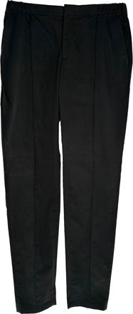 Giorgio Armani Straight-Leg Trousers in Black Cotton