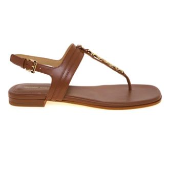 Michael Kors Marcia Thong Sandal - female - Michael Kors - Flat Sandals - Brown - 4 1/2 UK - Shoes