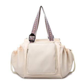 Generic Nylon Portable Stroller Diaper Bag,Multifunction Nursing Tote Bag, Adjustable Shoulder Strap Nappy Diaper Storage Bags with Compartments Large Capacit