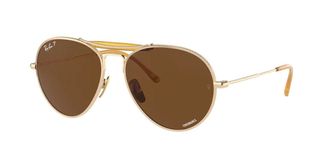 Ray-Ban RB8063 Polarized 9205AN Mens Sunglasses Gold Size 55