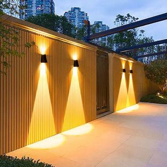 OEM Aplique De Pared Solar Impermeable Para Exteriores Con 2 Led, Iluminaci&oacute;n Ambiental Para Exteriores, Luces Blancas C&aacute;lidas, Luces Para Jard&iacute;n, Aplique