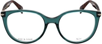 Rag & Bone Ladies Green Rectangular Eyeglass Frames RNB3023