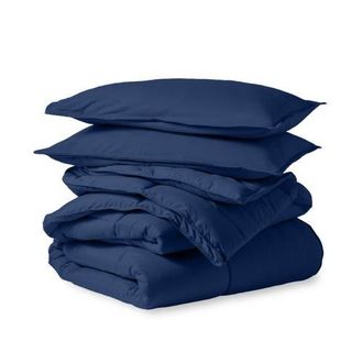 Bare Home All-Season Down Alternative Comforter Set - Oversized King in Dark Blue at Nordstrom