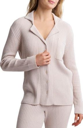 Barefoot Dreams CozyChic Ultra Lite Rib Button-Up Shirt in Chai at Nordstrom Rack, Size X-Small