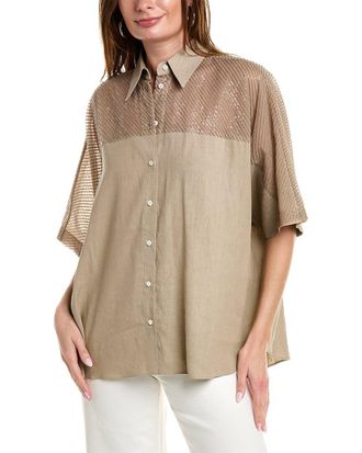 Brunello Cucinelli Linen-Blend Shirt