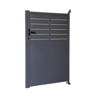 Sweeek Puerta de jard&iacute;n de acero galvanizado con cerradura y manija