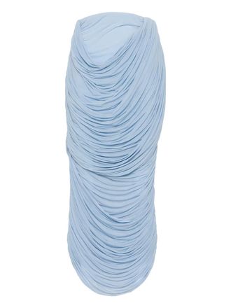 Magda Butrym draped midi skirt - Blue
