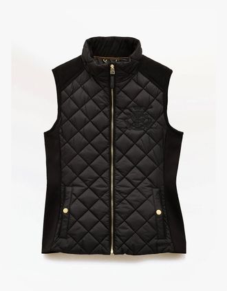 Joules Womens Joules BRAEMAR LUXE GILET Womens Gilets Black - Size: 14