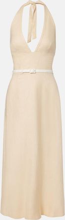Poss&eacute; Vestido midi Pamela de lino