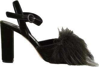 FRANCESCO SACCO Velvet Sandal - Green