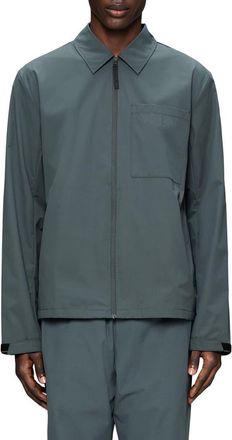 Rains Mito Water Repellent Overshirt in Dark Grey at Nordstrom, Size X-Large