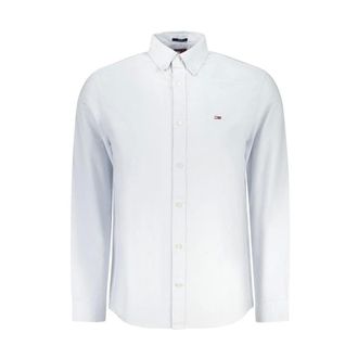 Tommy Hilfiger Formal Shirts, male, Blue, Size: S Blue Cotton Oxford Shirt