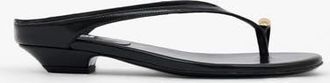 Mi-Mai Juno Jewel Detail Flat Sandals in Black at Nordstrom, Size 10