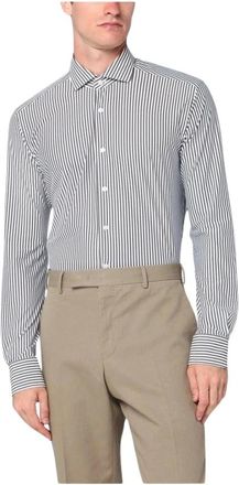 Xacus Camicia Elegante a Righe - - Shirts - Uomo - Marrone - M