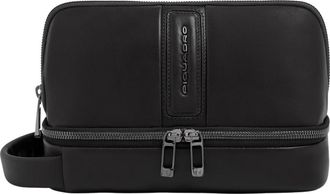 Piquadro Toilettas - Heren - Toilettassen - Zwart - ONE Size - Katoen - Tassen
